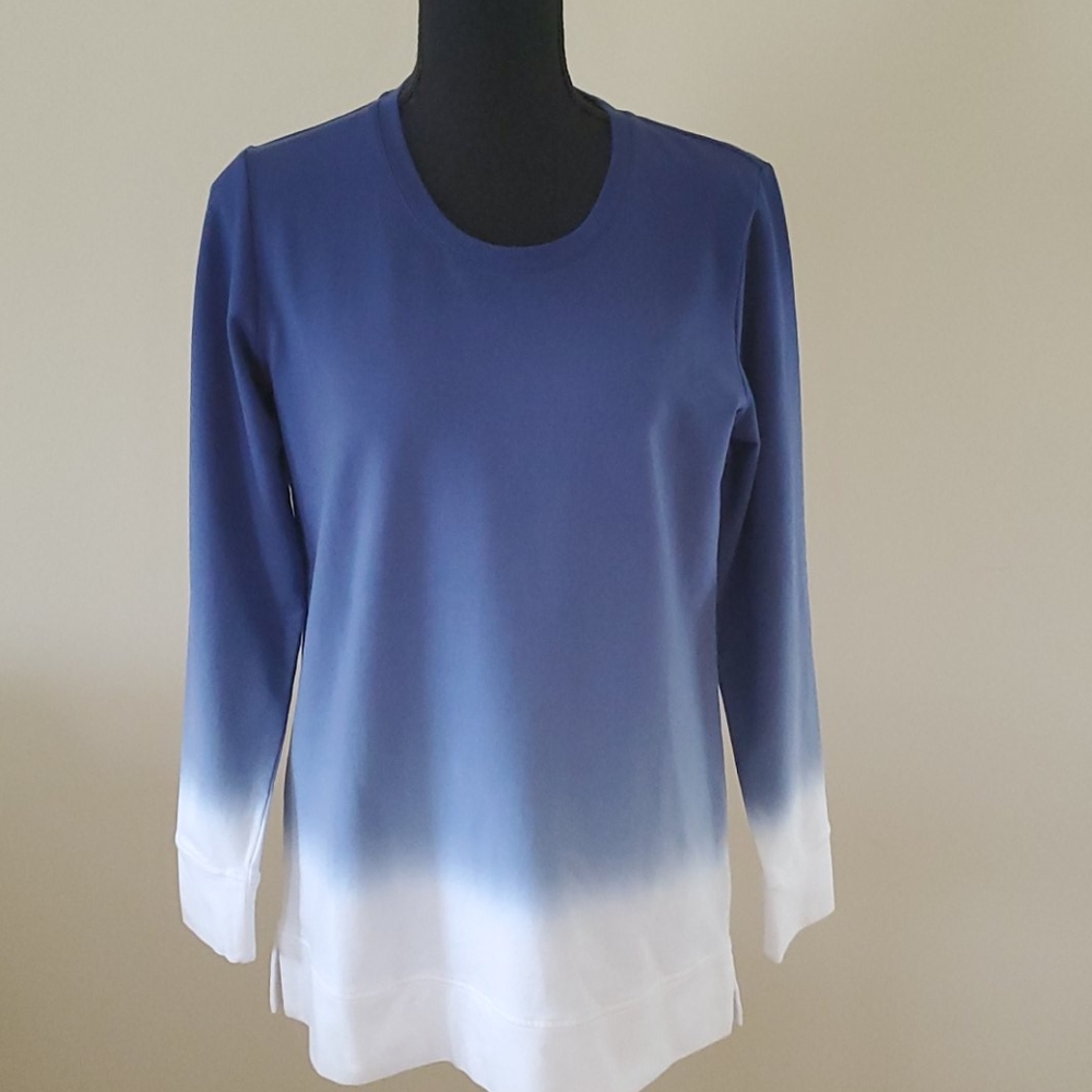 Denim and company dip dye top blue to white